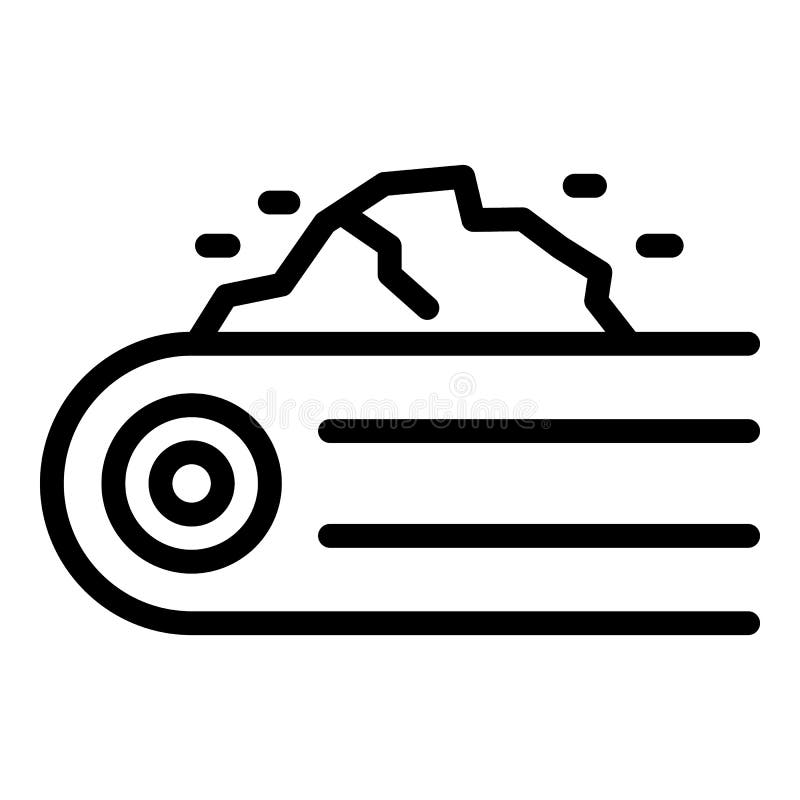 Metallurgy extract line icon, outline style vector illustration