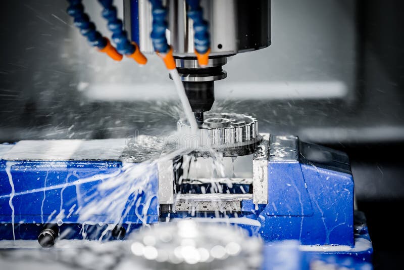 Metalworking CNC milling machine. royalty free stock photos