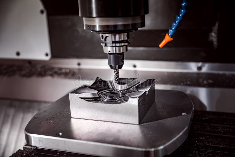 Metalworking CNC milling machine. stock photo