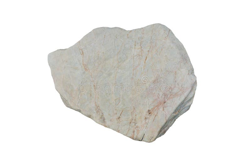 A Metamorphic Marble Rock Isolated on a White Background. Stock Photo ...