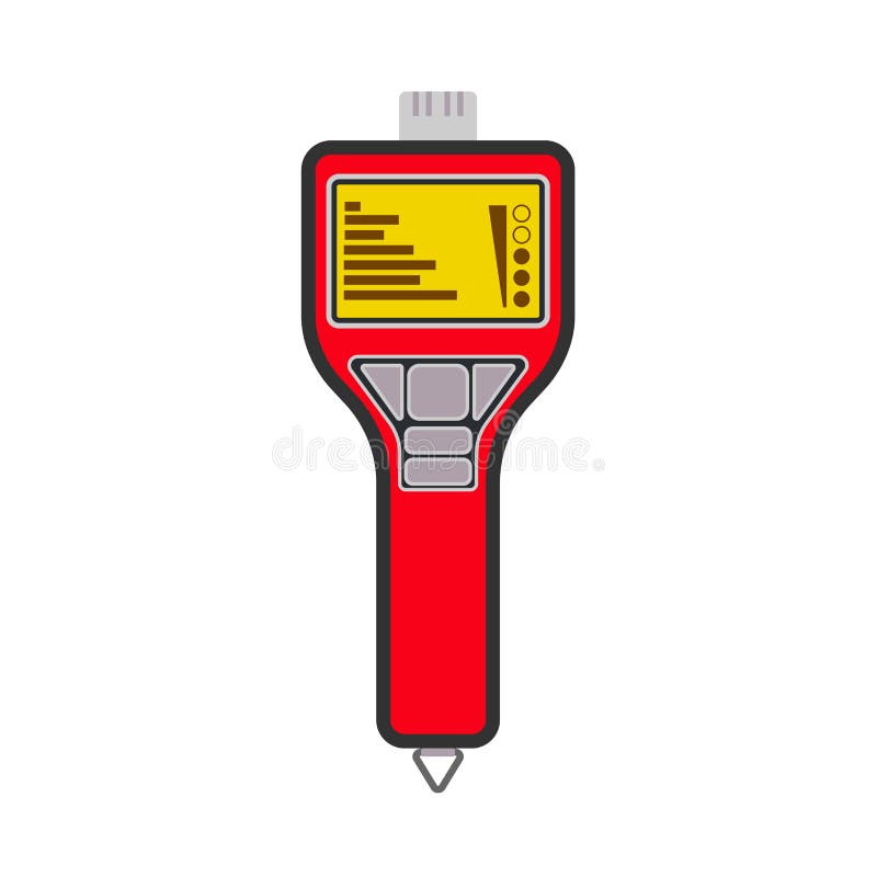 Metano rosso digitale portatile del controllore del tubo del gas GPL del rivelatore, icona di vettore del propano Allarme del tes royalty illustrazione gratis Metano rosso digitale portatile del controllore del tubo del gas GPL del rivelatore, icona di vettore del propano Allarme del tes royalty illustrazione gratis