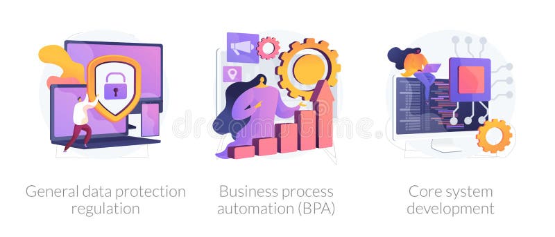 Metaphern zum Informationsmanagement stock abbildung