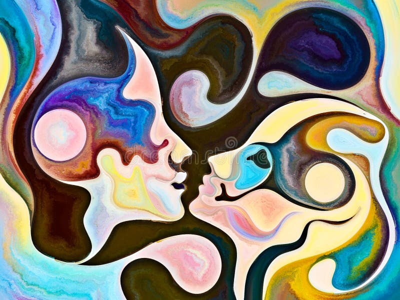 Metaphorical of Inner Colors abstraction vector illustration