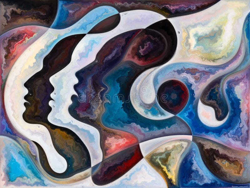 Metaphorical Inner Colors royalty free illustration