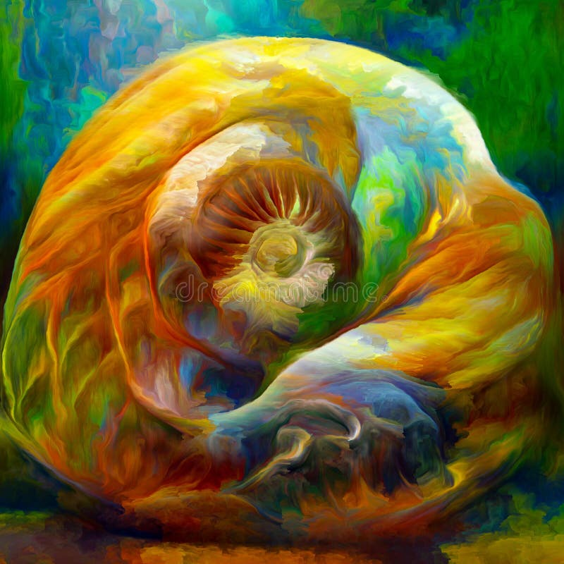 Metaphorical Nautilus vector illustration