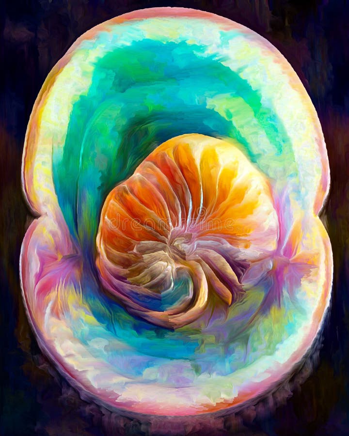 Metaphorical Nautilus stock illustration