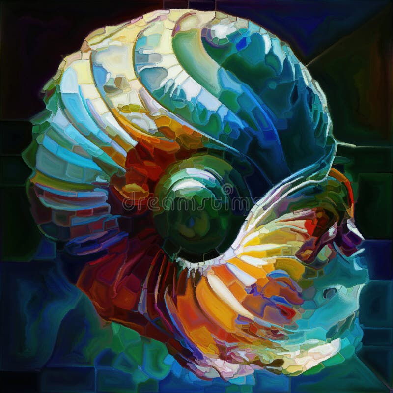 Metaphorical Nautilus vector illustration
