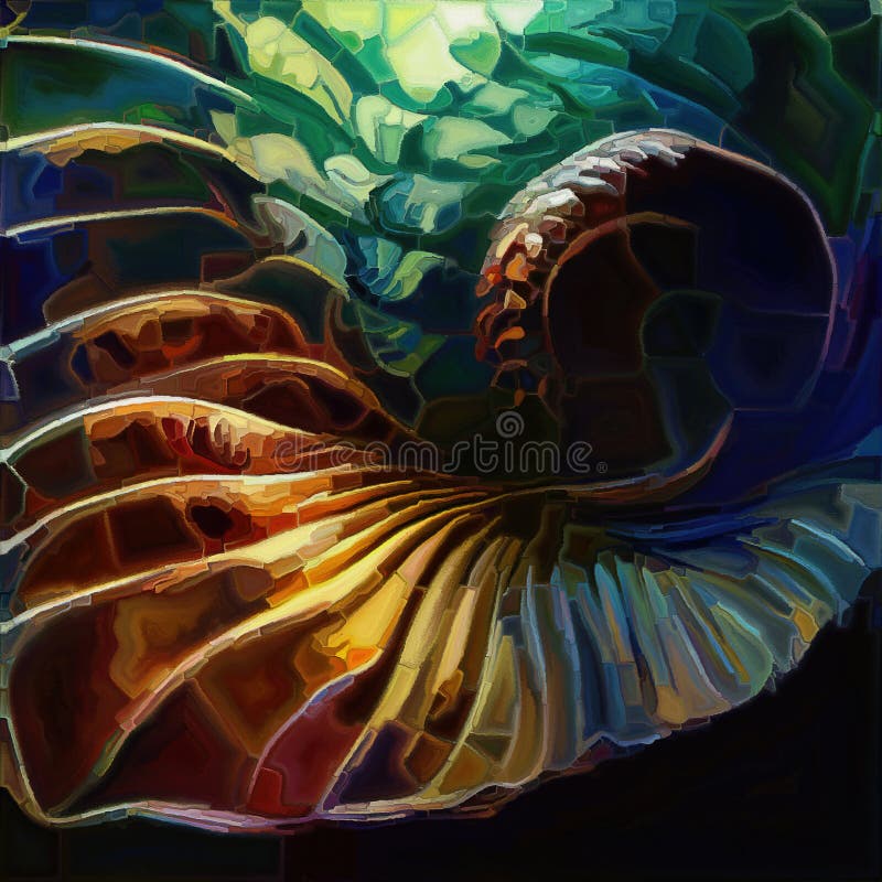 Metaphorical Nautilus vector illustration