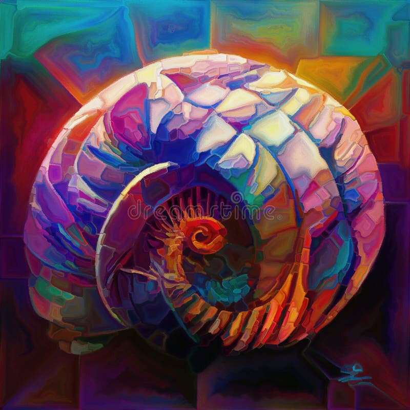 Metaphorical Nautilus vector illustration