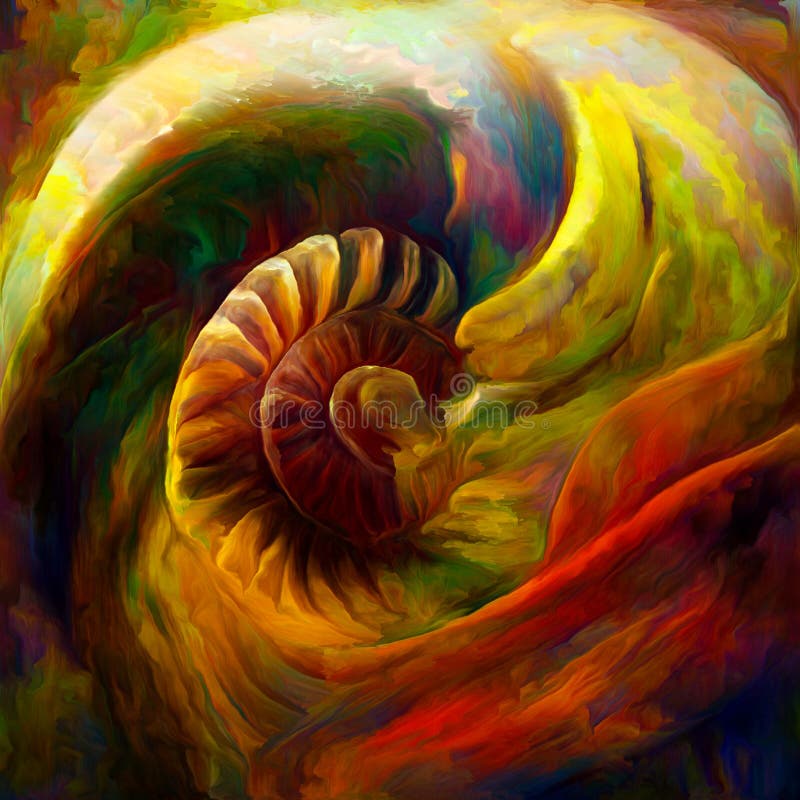 Metaphorical Nautilus vector illustration