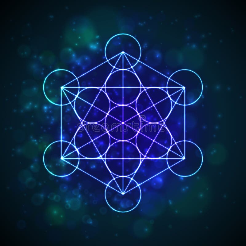 Metatrons-Würfel - Blume des Lebens Vektor stock abbildung Metatrons-Würfel - Blume des Lebens Vektor stock abbildung