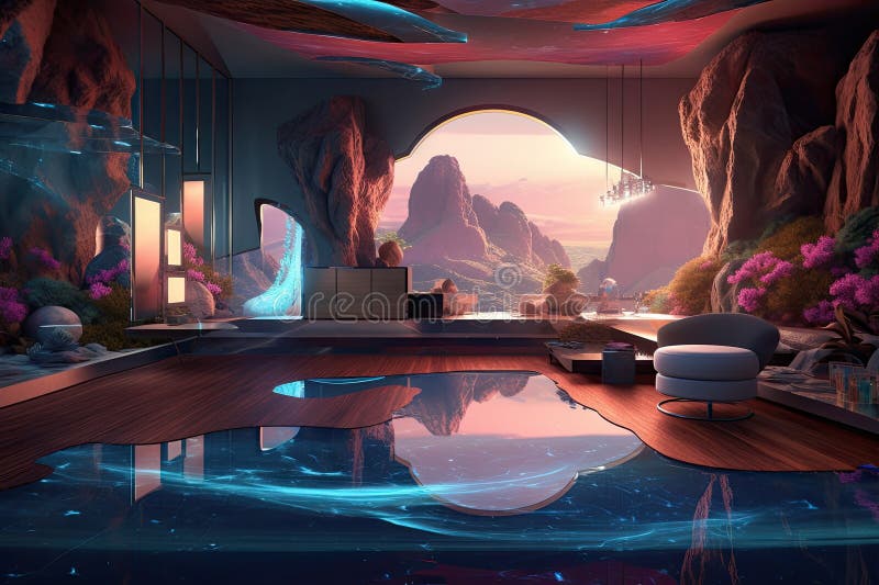 Metaverse Technology Concept VR Virtual Reality Metaverse Visualization