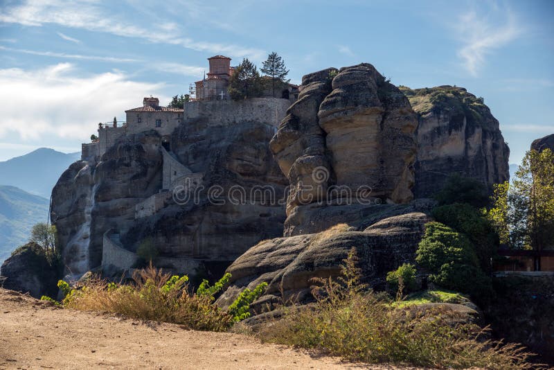Meteora, monastero santo di grande Meteoron fotografia stock Meteora, monastero santo di grande Meteoron fotografia stock