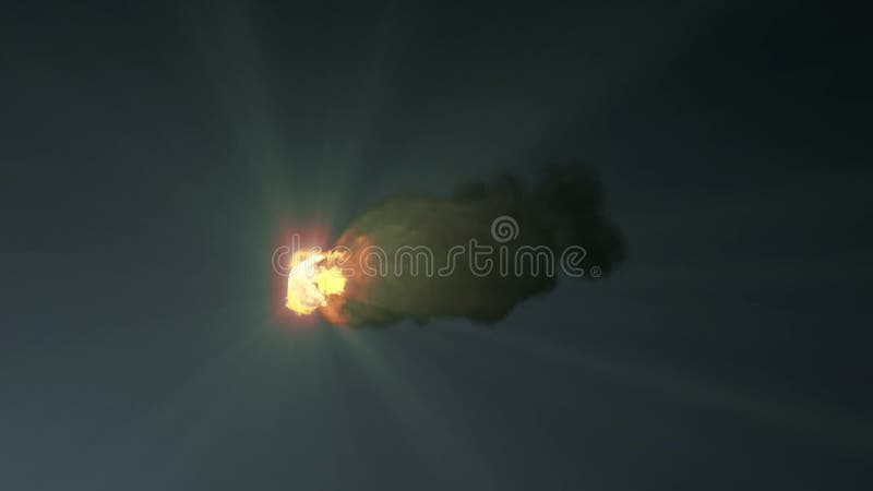 Meteoro queimando no céu ilustração royalty free