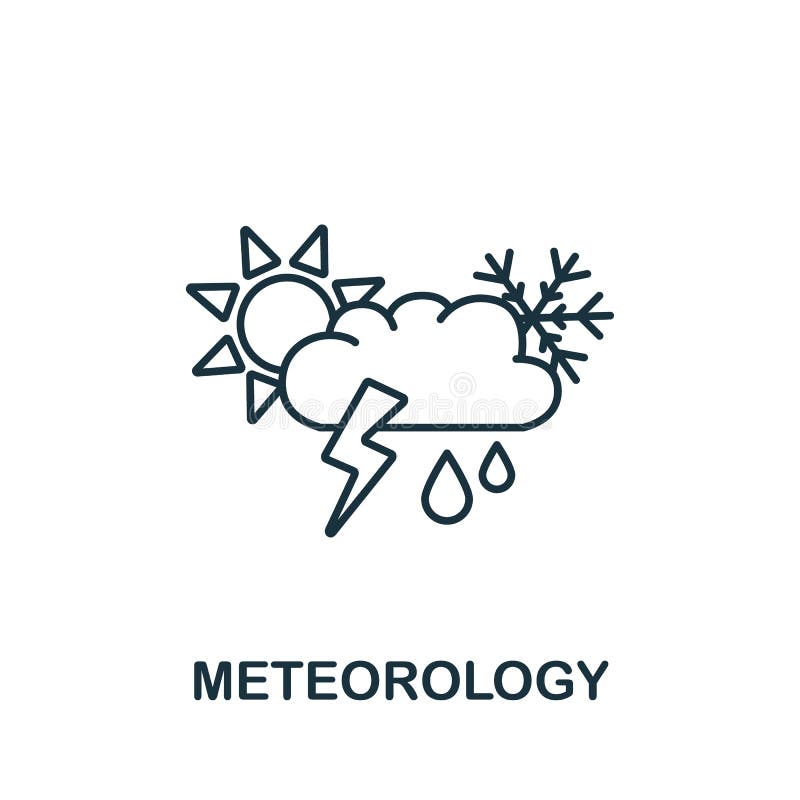 Meteorology icon from science collection. Simple line element Meteorology symbol for templates, web design and stock illustration