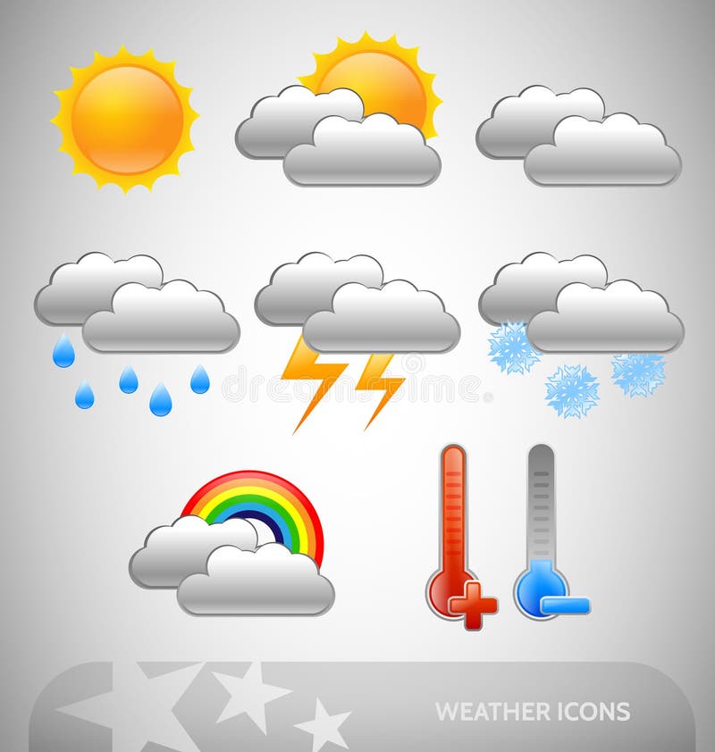 Meteorology symbols stock illustration. Illustration of design 39915609