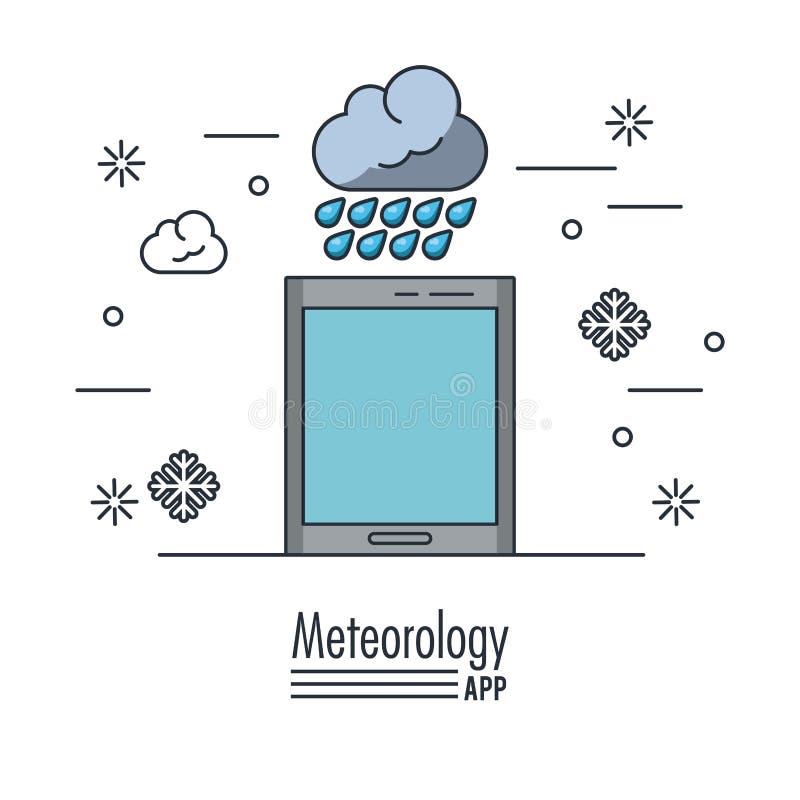 Meteorología app del tiempo libre illustration Meteorología app del tiempo libre illustration