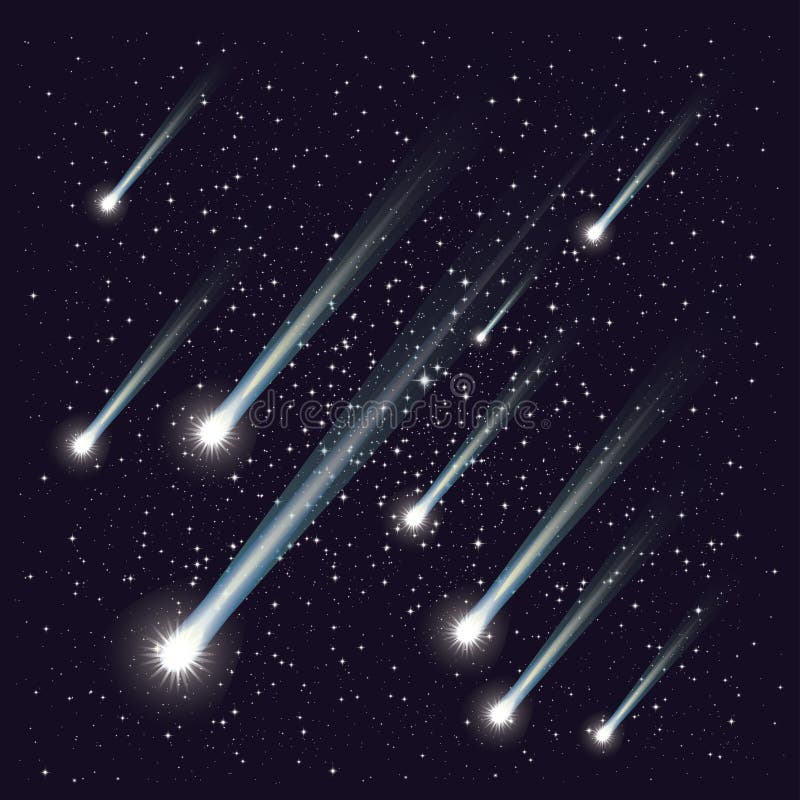 Meteorregn royaltyfri illustrationer Meteorregn royaltyfri illustrationer