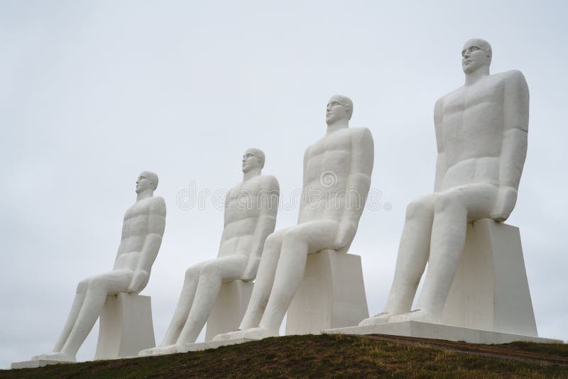 The Sculpture `Men At Sea` In Esbjerg, Denmark Editorial Stock Image ...