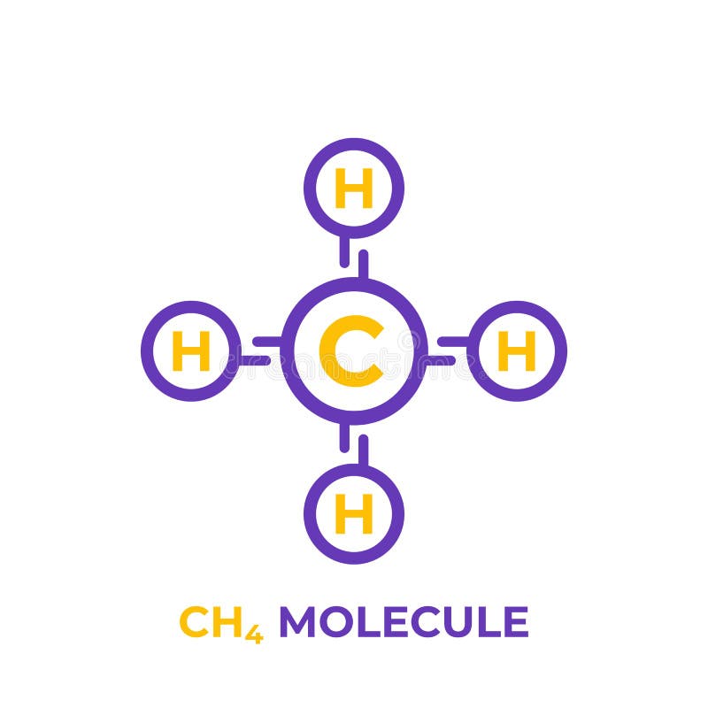 Methane Ch4 Molecule Vector Illustration Stock Vector Illustration Of