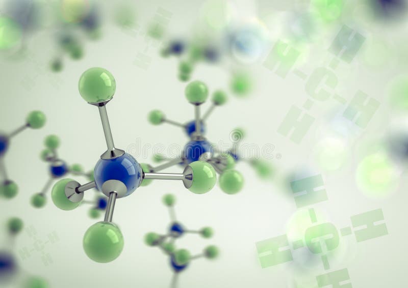 Methane molecules stock illustration