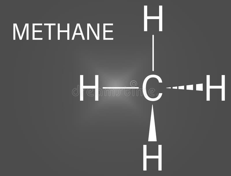 Methane Natural Gas Molecule. Skeletal Formula. Stock Vector ...