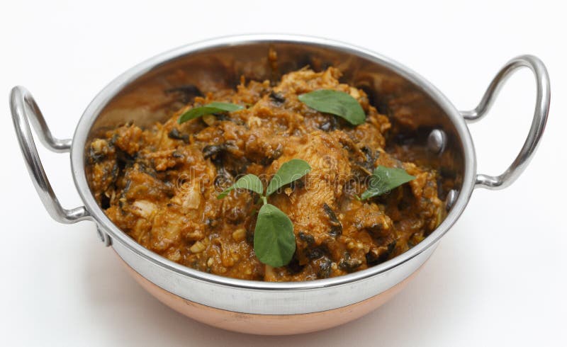 Methi chicken in a kadai