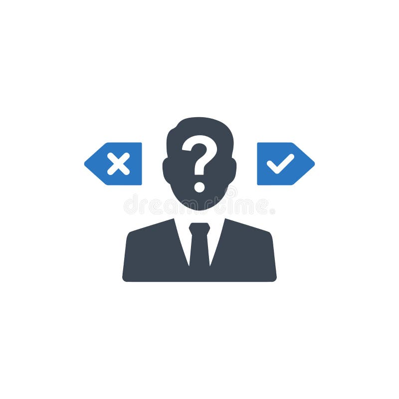 Confusion in decision making icon royalty free illustration Confusion in decision making icon royalty free illustration