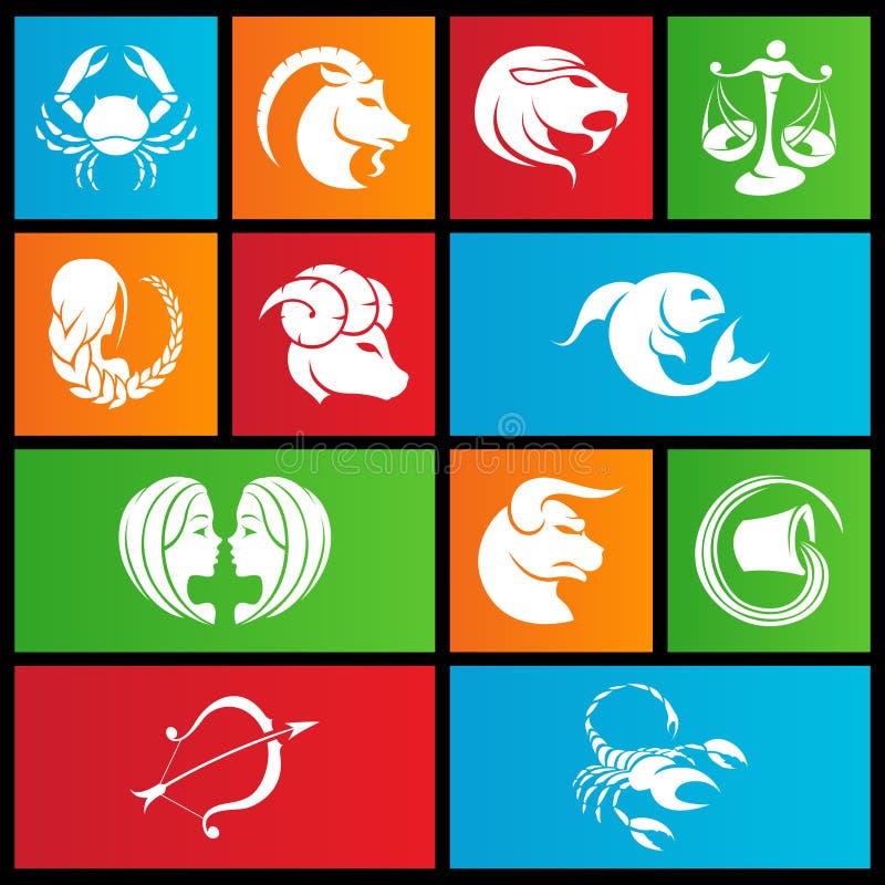 Metra stylowi zodiaka gwiazdy znaki ilustracja wektor Metra stylowi zodiaka gwiazdy znaki ilustracja wektor