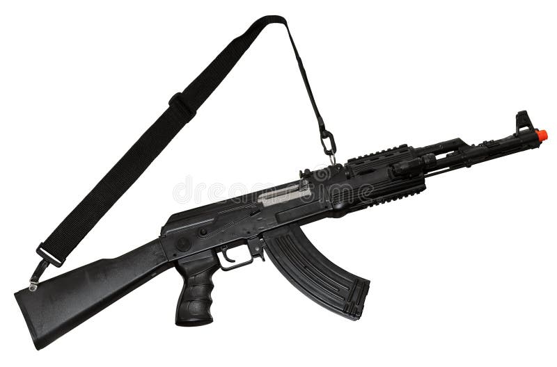 Espingarda Do Calibre De AK-47 12 Com O Compartimento Do Cilindro Isolado  Na Parte Traseira Do Branco Foto de Stock - Imagem de segredo, esquerdo:  89667768