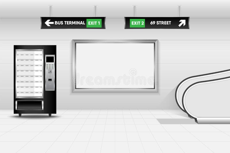 Metro binnenlands ontwerp en kaartjesautomaat, Buis, Undergro vector illustratie Metro binnenlands ontwerp en kaartjesautomaat, Buis, Undergro vector illustratie