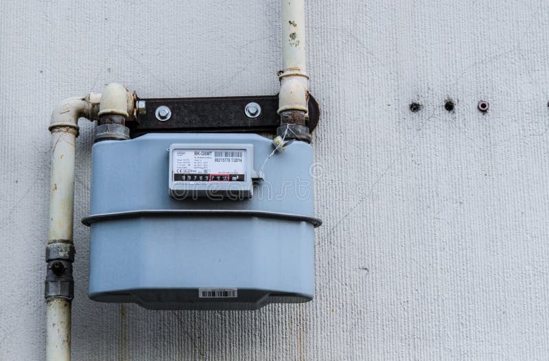 Metro De Gas Natural Residencial Natural Foto de archivo editorial