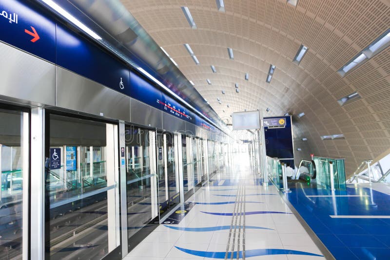 Interior of BurJuman Metro Station in Dubai Editorial Stock Photo ...