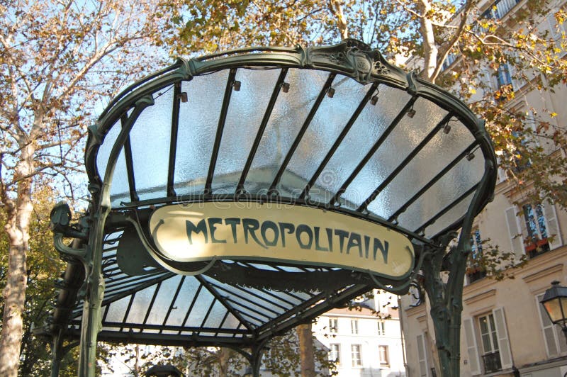 Metro entrance, Abbesses, Paris stock photo Metro entrance, Abbesses, Paris stock photo