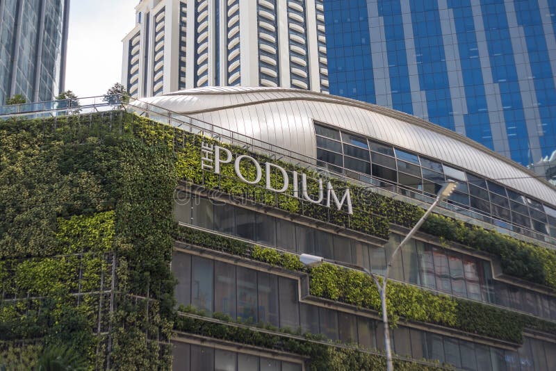 Metro Manila, Philippines - The Podium, an upscale mall in Ortigas CBD. stock image