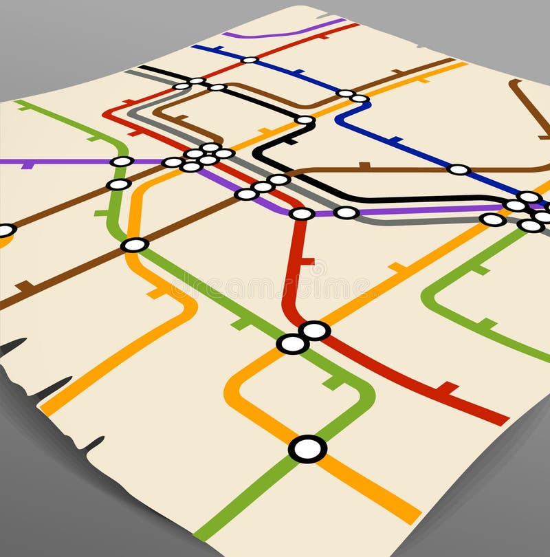 Metro scheme stock illustration