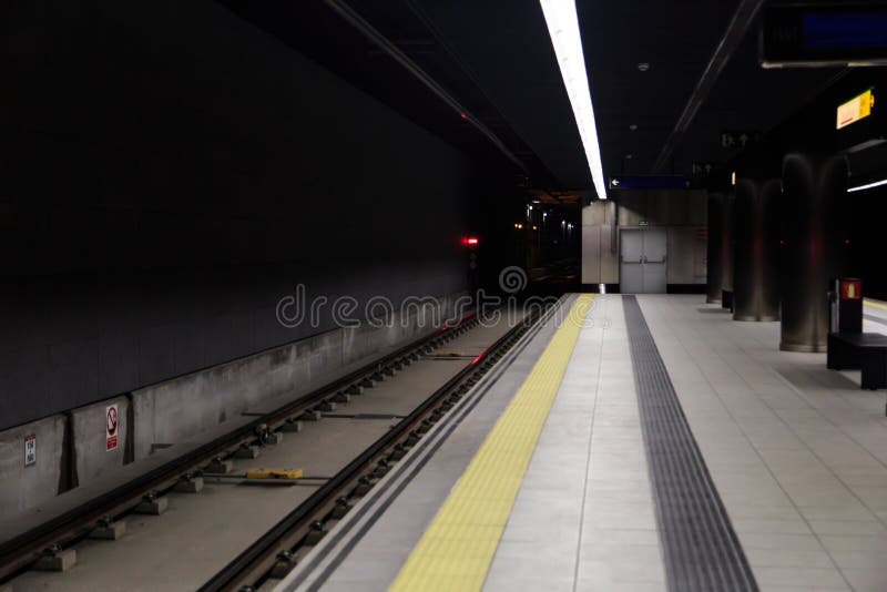 Metro station interior royalty free stock photo