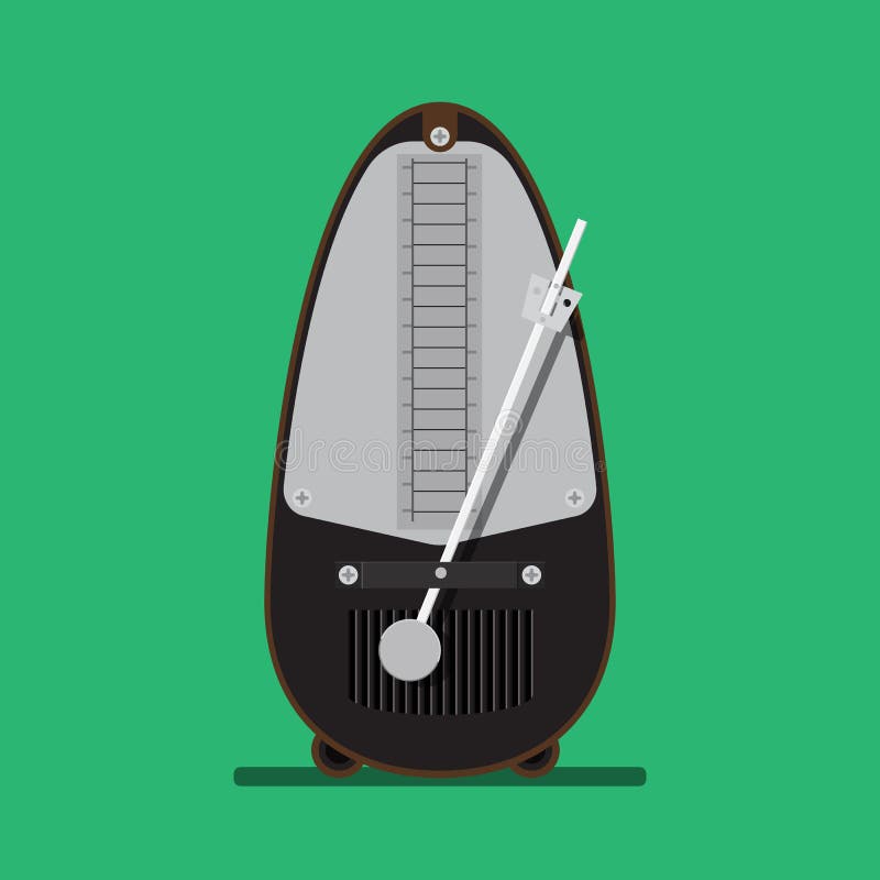 Metronome Icon, Cartoon Style Stock Vector Illustration of mechanical