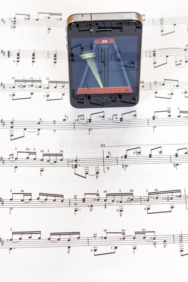 Metronome Software App Used As a Tool for Music Stock Image Image of
