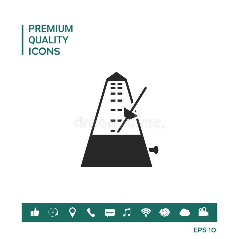 Metronome symbol icon stock vector. Illustration of icon 108868837