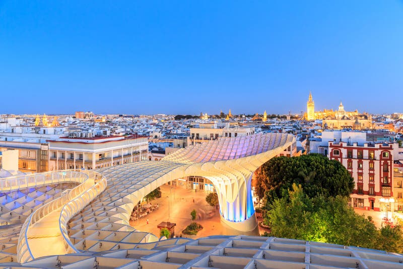 Metropol Parasol w Placu De Los angeles Encarnacion obrazy stock Metropol Parasol w Placu De Los angeles Encarnacion obrazy stock
