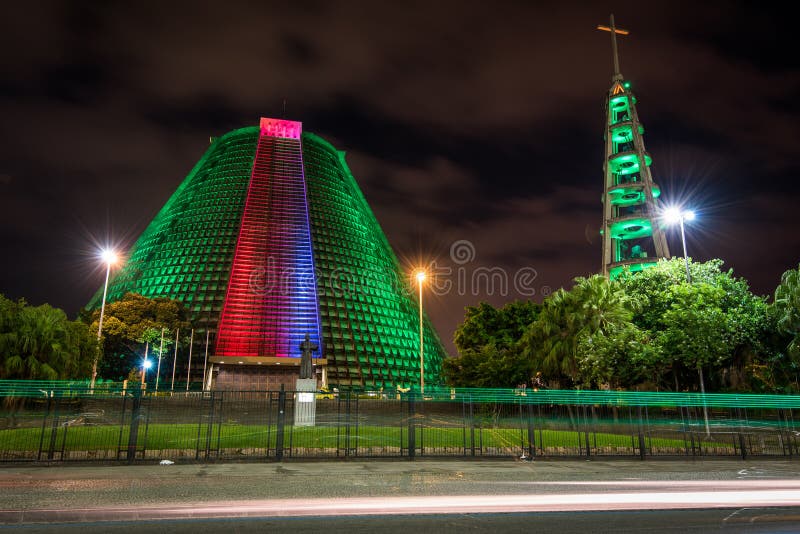 Modern Worship Building at Night