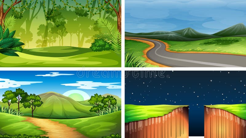 Metta della notte del ND del giorno di scene della natura royalty illustrazione gratis Metta della notte del ND del giorno di scene della natura royalty illustrazione gratis