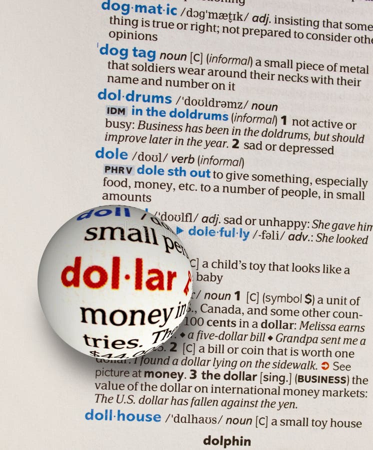 Fuoco sul dollaro di parola fotografia stock libera da diritti Fuoco sul dollaro di parola fotografia stock libera da diritti