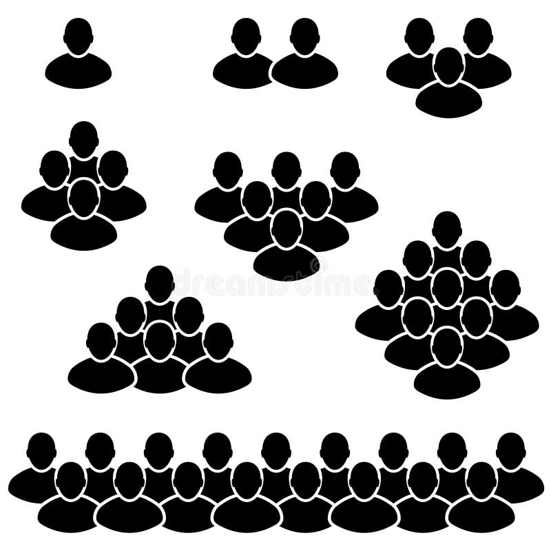 Metta la persona dell'icona, raggruppa la gente, il concetto della comunità di vettore, la base di clienti, gruppo corporativo de illustrazione di stock