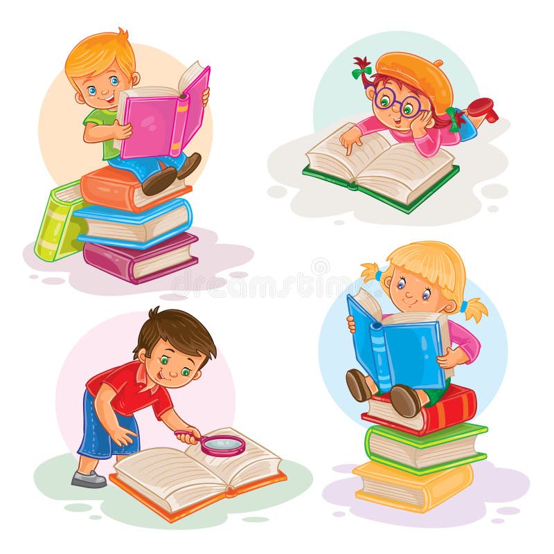 Bambini Che Leggono Un Libro Illustrazioni Vettoriali E Clipart Stock 325 Illustrazioni Stock