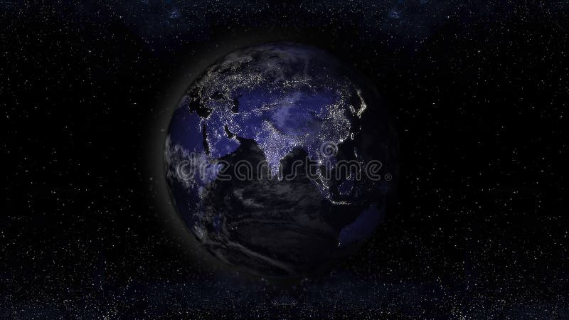 Mettez à la terre la planète la nuit avec des zones pâles urbaines, illustr de vue de l'Asie illustration libre de droits Mettez à la terre la planète la nuit avec des zones pâles urbaines, illustr de vue de l'Asie illustration libre de droits