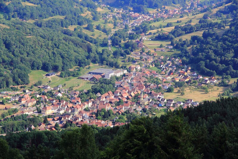 Metzeral, turystyczna wioska w Vosges zdjęcia stock Metzeral, turystyczna wioska w Vosges zdjęcia stock