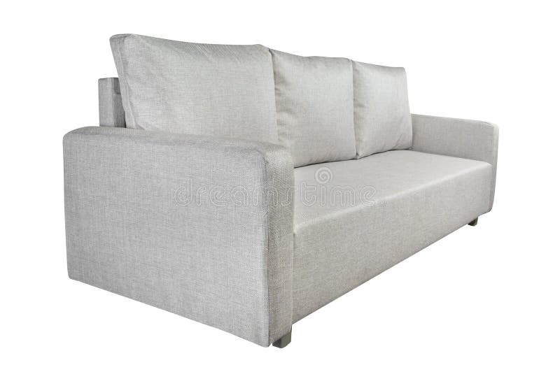 Meubles Blancs De Sofa D'isolement Sur Le Fond Blanc Image stock