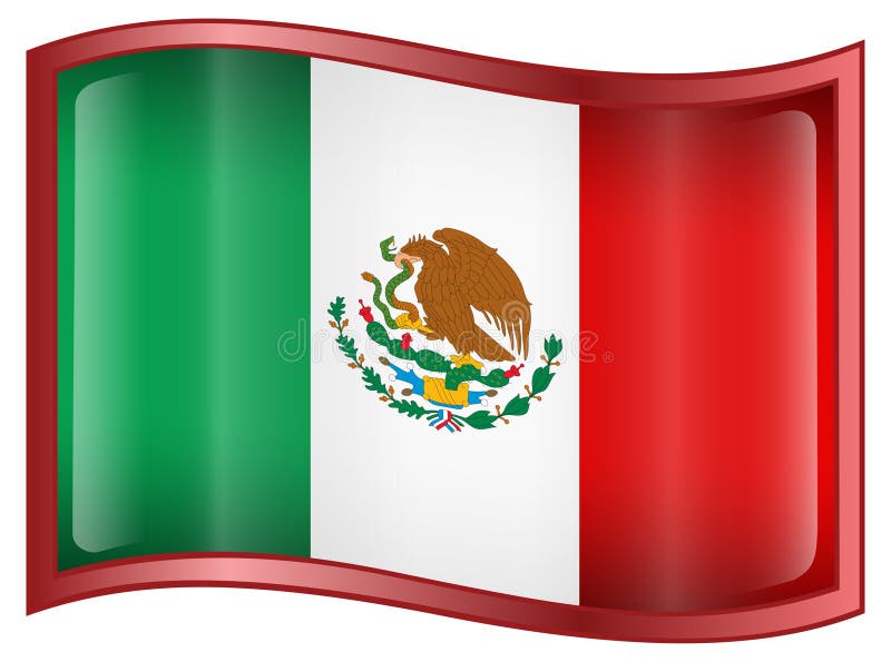 Mexicaanse vlag icoon vector illustratie